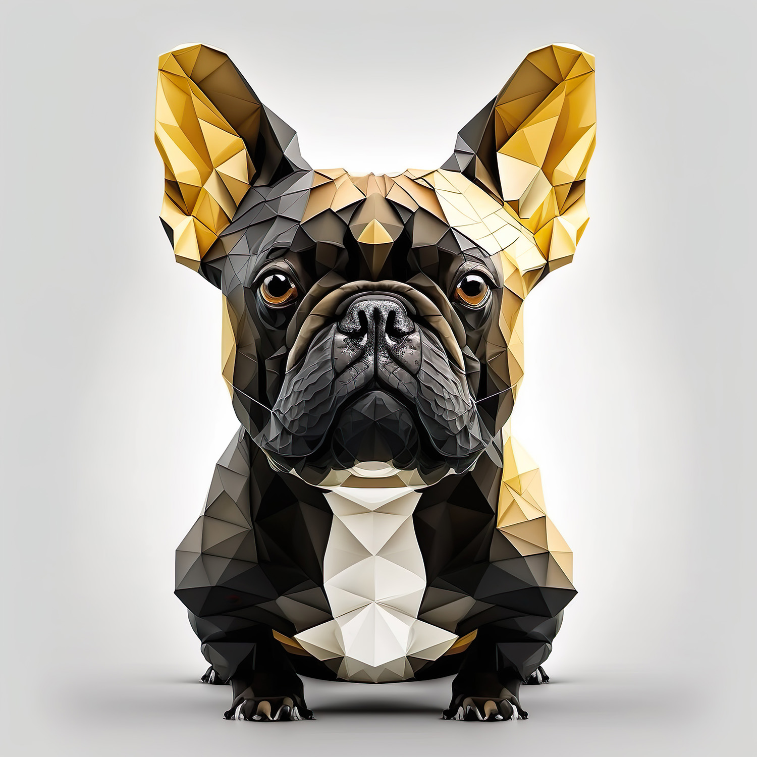 Camouflage French Bulldog - A3 Poster - Französische Bulldogge Deko